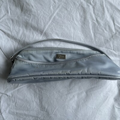 Dior Beauty Schulter Clutch Vintage Baby Blau Make Up Abend Kosmetiktasche