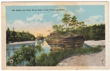 Postcard "Ink Stand and Sugar Bowl, Dells of the Wisconsin River"