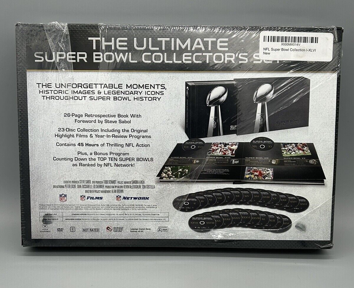 NFL: Super Bowl Collection I-XLVI (DVD) 883476092041 | eBay NFL: Super Bowl Collection I-XLVI (DVD) 883476092041 | eBay