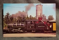 LMH Postcard EDAVILLE Railroad 2-4-4T Forney 2' Steam Loco ERR 8 WATER Tank 1970