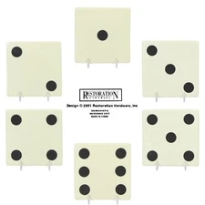 Restoration Hardware SWANK SERVE - LUCKY DICE 5.25" Appetizer Plate Set 6 Square