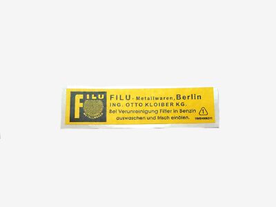 Filu Aufkleber, Luftfilter MZ RT 125