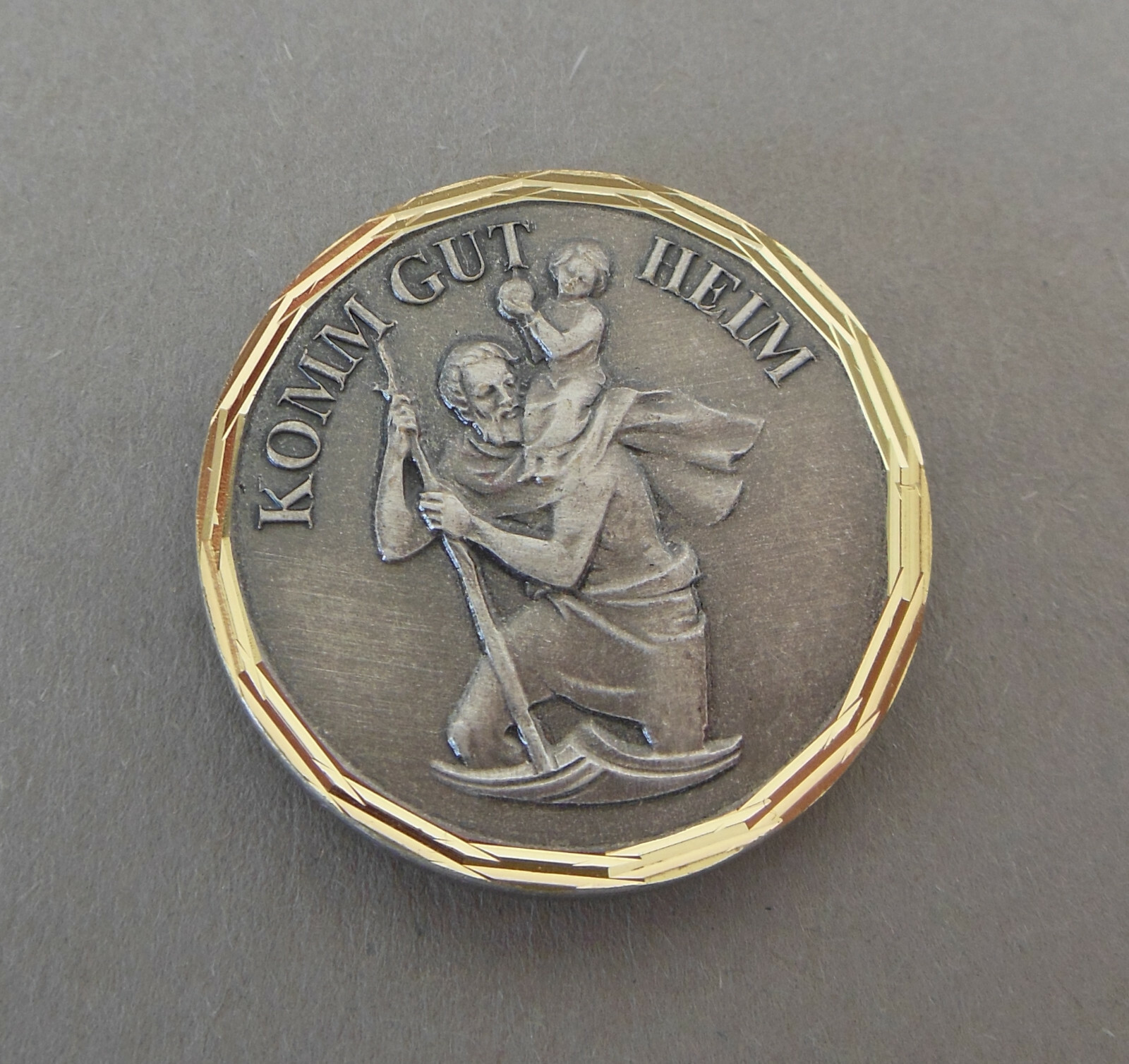 Plakette Auto Christopherus "Komm gut Heim " Klebe-/ Magnetpad K 2892