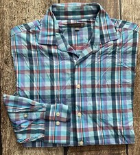 PETER MILLAR SUMMER COMFORT LONG SLEEVE PLAID MULTI SHIRT MENS XL EXCELLENT