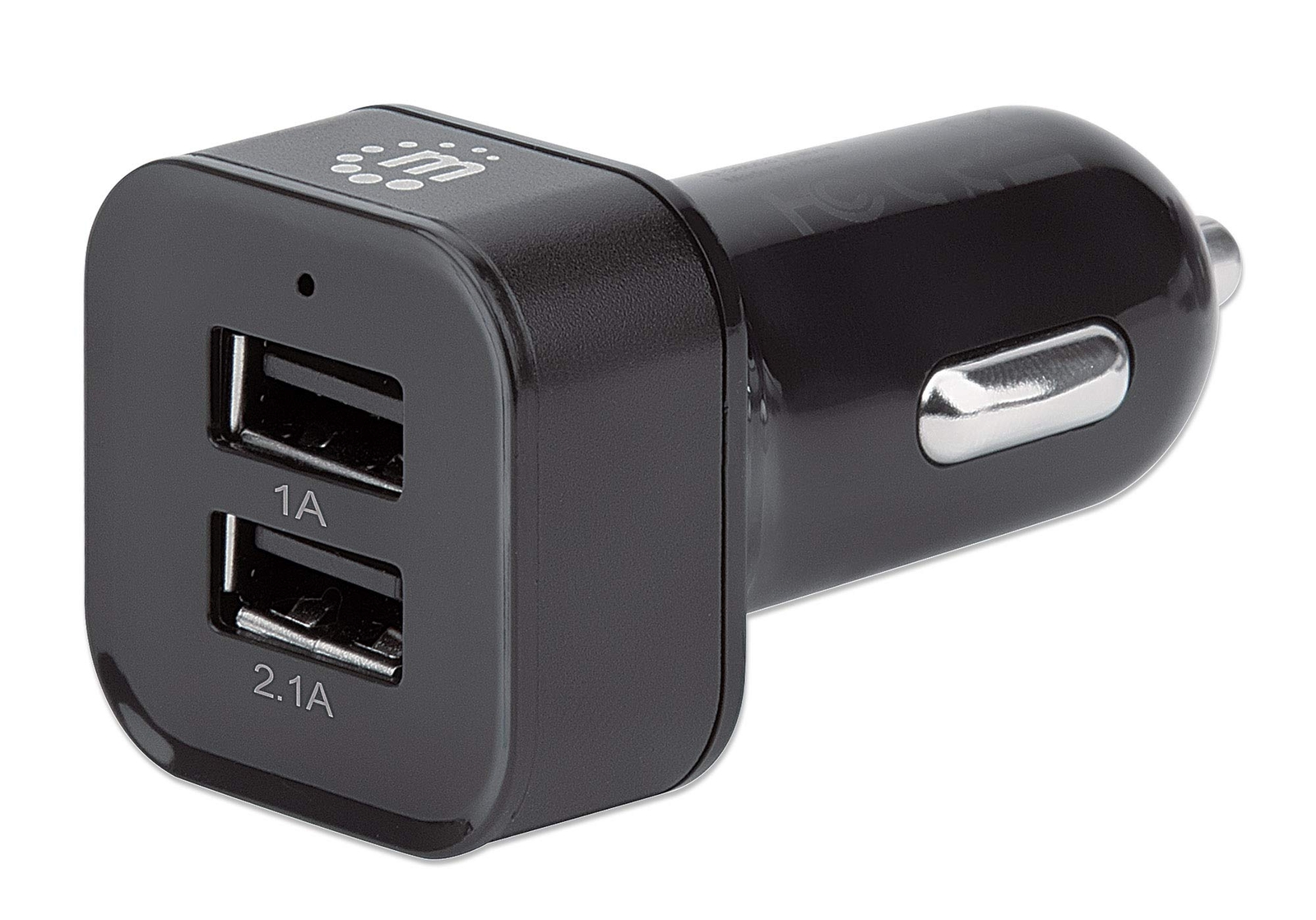 Manhattan 102179 Car Charger with 2 USB Ports and Charging Cable