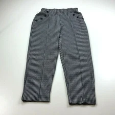 Sostanza Jegging Pants Womens Black White Houndstooth Slash Pocket Size Medium 
