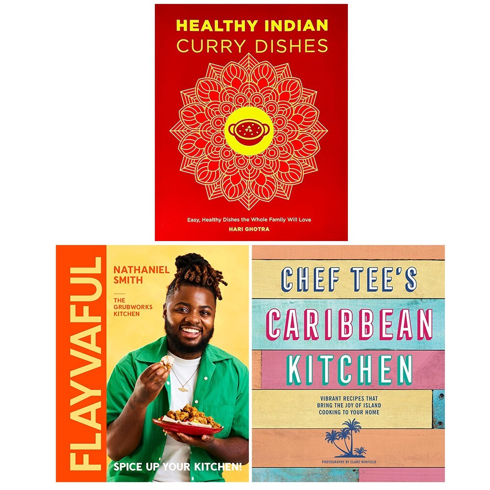 Hari Ghotra, Nathaniel Smith Unisex Whole Foods Plant,Healthy Indian Curry Dishes,Flayvaful (Hb), Plant Based 4 Books Set - Image 2