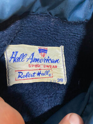 Vintage Hall American Robert Hall Nylon Jacket Lined Size 38 | eBay