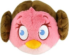 Star Wars Angry Birds 12" Bird Pink Plush - Princess Leia New, Sealed 