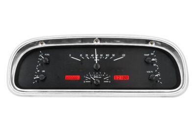 Dakota Digital 1960-1963 Ford Falcon Black / Red LED Gauge Kit VHX-60F-FAL-K-R