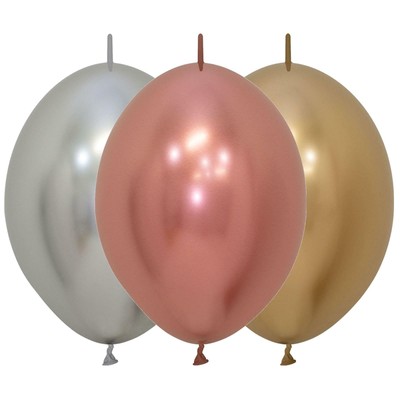 12'' reflektierende glänzende Latex Luftballons schnell verbindend Party Deko Bogen Geburtstag
