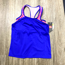 TYR Conquest Swim Tankini Women's Large 10/12 Avalon Coral Multicolor