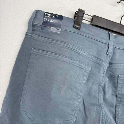 J Crew Pants Mens 36x32 Blue Chino Khaki Garment Dyed Straight MSRP $128 NEW - Picture 9 of 11
