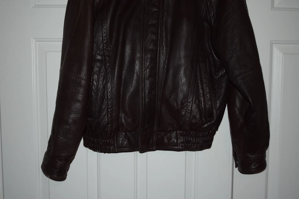 Vintage Men's Sz L Pelle Studio Wilsons Thinsulate Brown Bomber Leather Jacket - Image 4 of 4