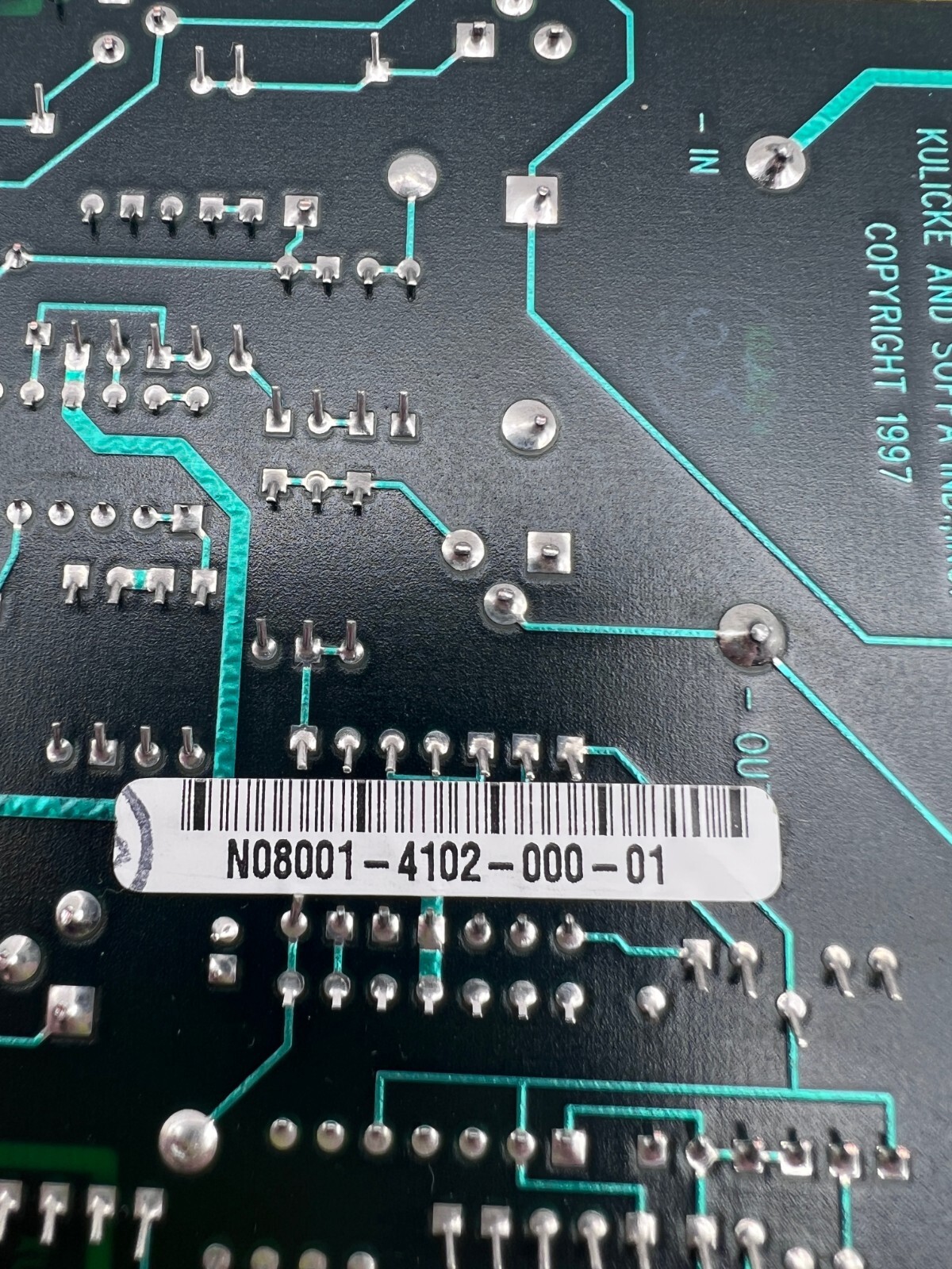KULICKE AND SOFFA 08001-4102-001-00 Clamp Driver Board 8001-4102 USA