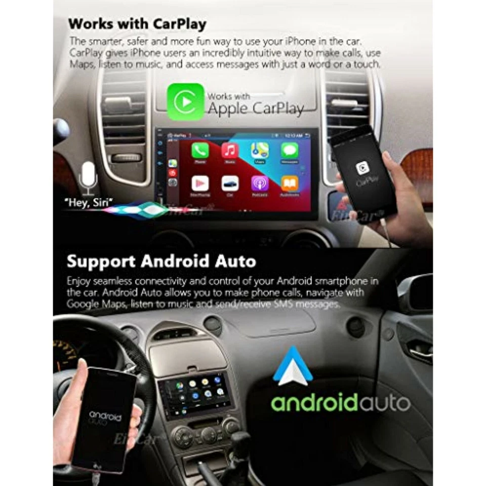 Quad 4 Core Android 10.0 16GB 7" Double 2DIN Car GPS Navigation Stereo Radio Cam - Image 3 of 4