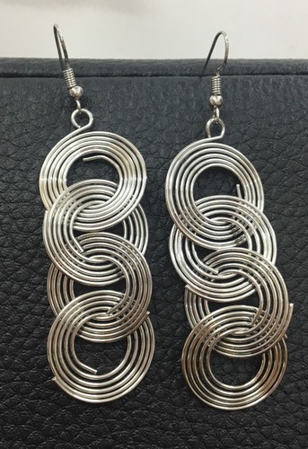 Silver Tone Fashion Earrings Costume Jewellery - Pierced or Clip On - 22 Designs - Picture 11 of 25