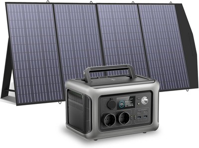 ALLPOWERS 600W Tragbare Powerstation Mit Solarpanel 200W Mobile Stromversorgung