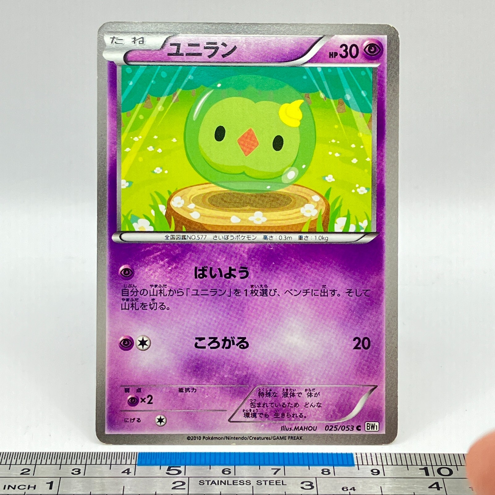 Solosis Pokemon Card 025/053 BW1 2010 Nintendo Game Freak TCG Japanese #502