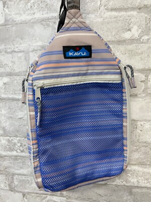 KAVU Yoho Sling Rucksack Crossbody Backpack Bag Purse - Simple Stripe NWT