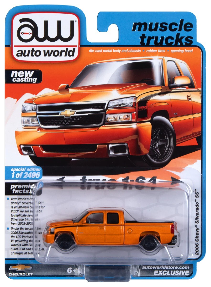 Auto World 1/64 2006 Chevy Silverado SS AW Exclusive 2496 Made