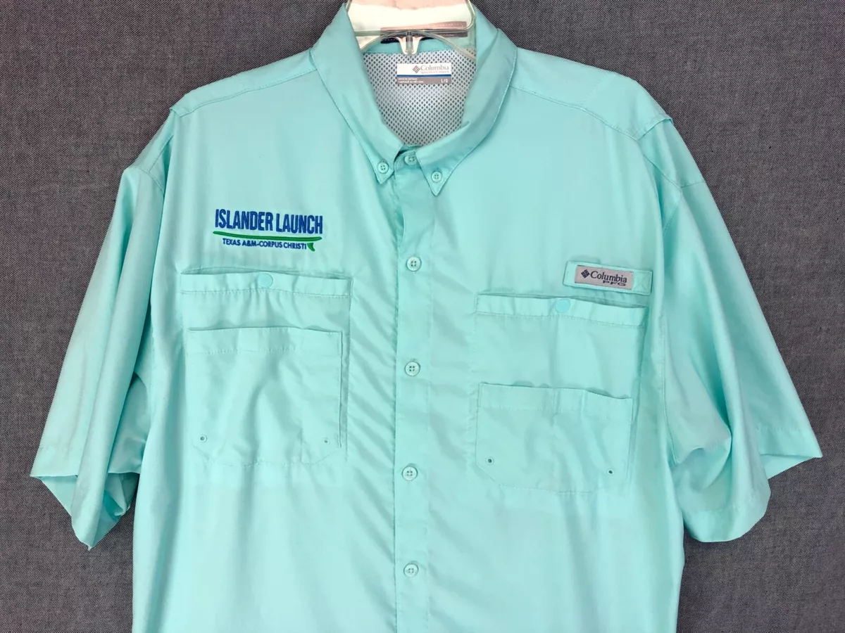 Columbia PFG Vented Fishing Shirt Men's L Large Button Up Short Sleeve