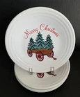 Fiesta HOLIDAY WAGON 9" Luncheon Accent Merry Christmas Plates NWT - Set(s) 4