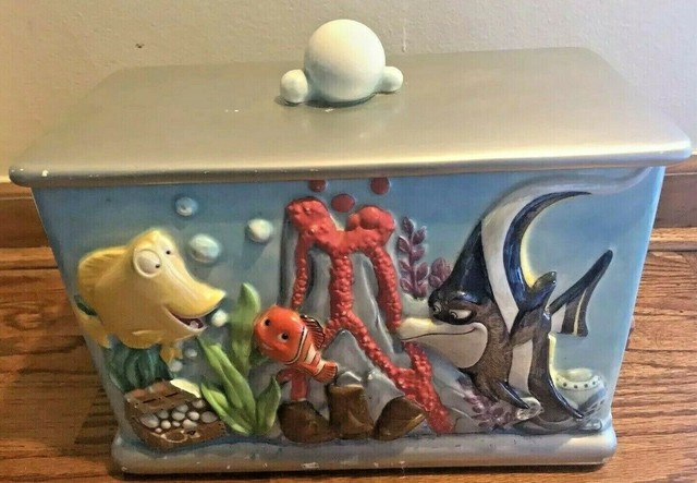 Finding Nemo Aquarium Cookie Jar Fish Tank Disney Canister From