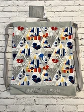 Disney Drawstring Cinch Bag Adjustable Mickey Mouse and Castle New