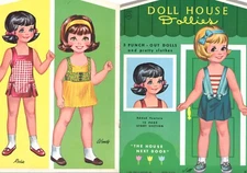 VINTAGE 1960 DOLLHOUSE DOLL PAPER DOLL RARE UNCUT LAZR REPRODUCTION NO1 TOPSELER