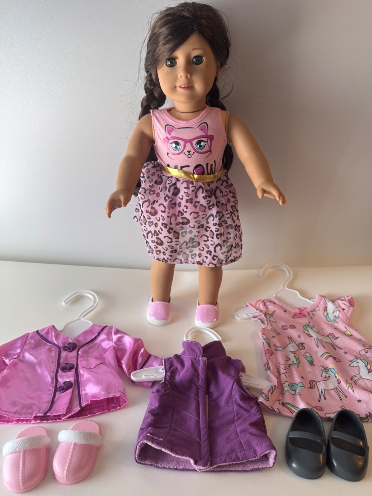 American Girl Doll w/Clothes & Shoes Truly Me #55 Brown Hair Freckles
