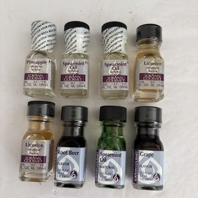 LorAnn Super Strength Flavor MIXED LOT OF 8  (.0125 fl oz - 3.7ml)