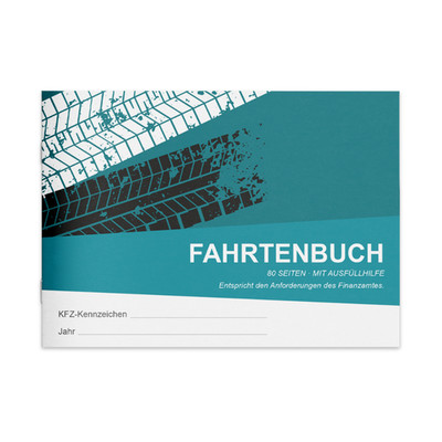 PuK Fahrtenbuch DIN A6 Finanzamt konform für PKW 80 SEITEN mit Ausfüllhilfe