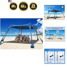 Beach Tent Camping Sun Shelter Shade Canopy UPF 50 Water Resistant 10x10 ft