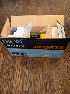 Vtg 1990s Sony Cfm-104 Yellow Cassette Tape Player Stereo Boombox