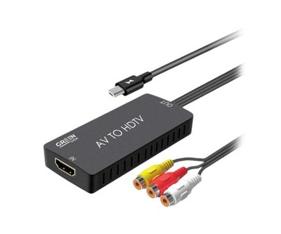AV zu HDMI Konverter Adapter RCA auf HDMI 1080p Video Audio Umwandler für TV PC