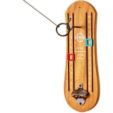 Hook and Ring Game with Bottle Opener Ring Toss Adults Indoor Outdoor Wood