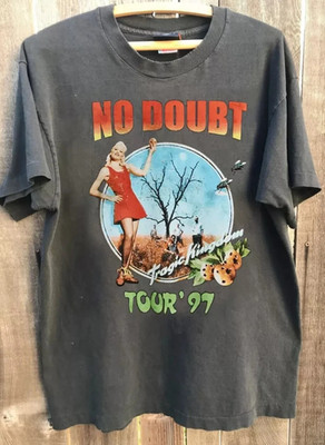 No Doubt 1997 Tour Basic Style Charcoal Unisex T shirt Reprint Men Size S to 5XL
