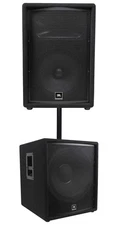 JBL JRX212 1,000 Watt 12" 2-Way DJ P/A Speaker+18" 1,400w Subwoofer Pro Sub