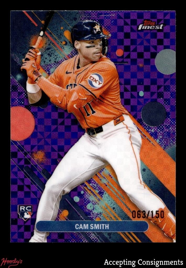 2025 Finest Purple Checkerboard Refractor #54 Cam Smith RC Rookie 063/150 ASTROS