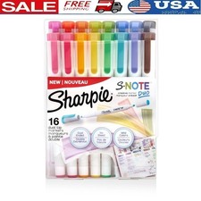 Dual-Ended Creative Markers Highlighter Fine Chisel Tips 16 Count No-Bleed Ink