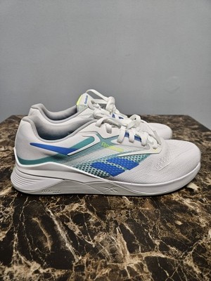 Reebok Nano X4 Mens Size 9.5 White Mesh Lace Up Athletic Cross Training Shoes