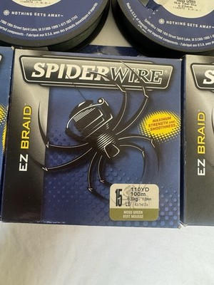 Spiderwire EZ Braid 15lb 110yd Moss Green NEW Dyneema Fishing Line Microfiber