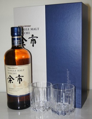 Nikka YOICHI 45% Single Malt mit 2x Riedel Neat Glas in Box Japanese Whisky 0.7L