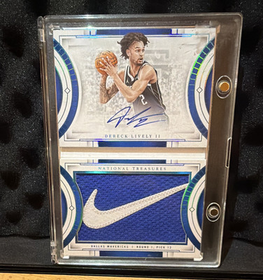 Panini 2023-24 National Treasures Dereck Lively II RC Auto Logo Booklet 1/3