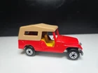 Vintage Matchbox Superfast Red Jeep Tan Top CJ-6 No. 53 Lesney 1977