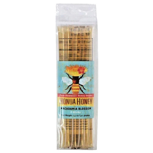 Big Island Bees Honua Honey Sticks – 8 Count Pack, 1.4 oz Total, Pure Hawaiian