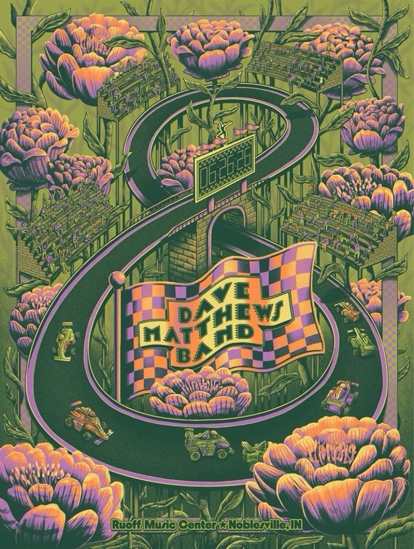Dave Matthews Band Poster Noblesville Indiana 2026 Deer Creek