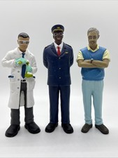 Lakeshore Learning Community People Figurines lot of 3 Teacher Pilot Scientist