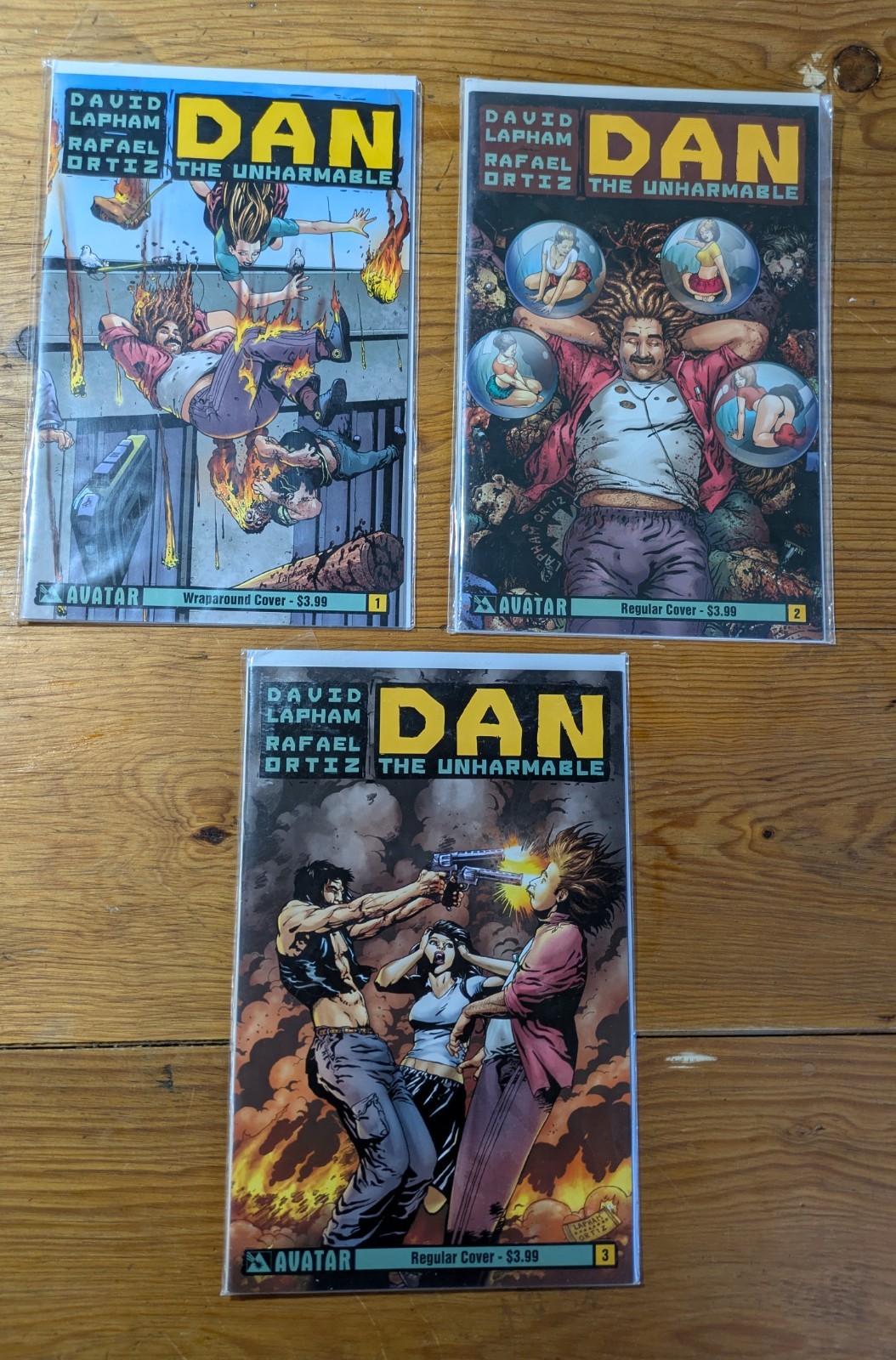 Dan The Unharmable #1 2 3 Avatar Press Comic Books